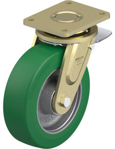 LS-GST 252K-ST poliuretano ratukas su stabdžiais