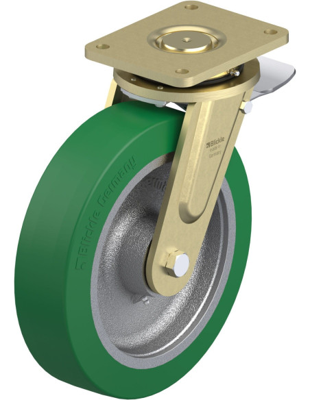 LS-GST 302K-ST Poliuretano pasukamas ratukas su stabdžiais