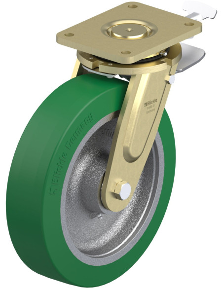 LS-GST 302K-ST-RI4 - Poliuretano ratukas su stabdžiais, 300