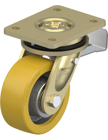 LS-GTH 127K-ST pasukamas poliuretano ratukas su stabdžiais