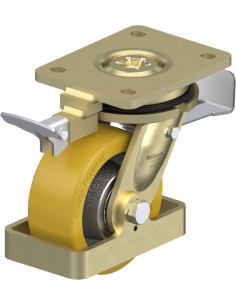 LS-GTH 127K-ST-RI4-FS poliuretano ratukas su stabdžiais