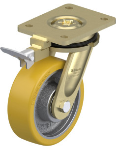 LS-GTH 150K-RI4 poliuretano ratukas su stabdžiais