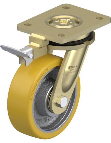 LS-GTH 150K-RI4 poliuretano ratukas su stabdžiais