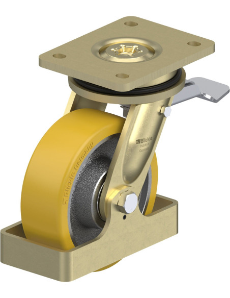 LS-GTH 150K-ST-FS poliuretano ratukas su stabdžiais