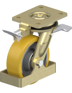 LS-GTH 150K-ST-RI4-FS poliuretano ratukas su stabdžiais