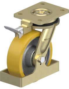 LS-GTH 160K-RI4-FS poliuretano pasukamas ratukas su