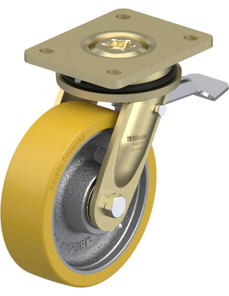 LS-GTH 160K-ST poliuretano ratukas su stabdžiais