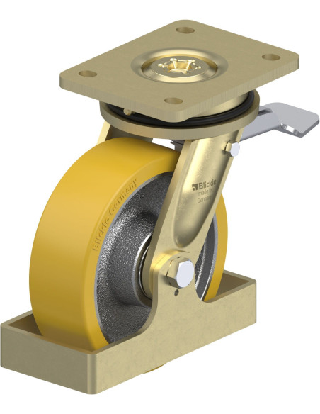 LS-GTH 160K-ST-FS poliuretano pasukamas ratukas su