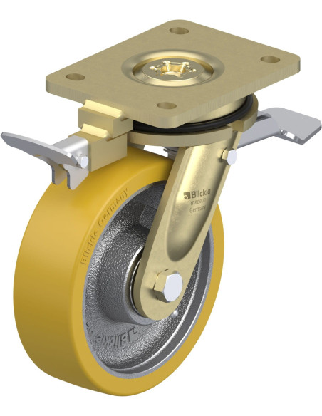 LS-GTH 160K-ST-RI4 poliuretano ratukas su stabdžiais