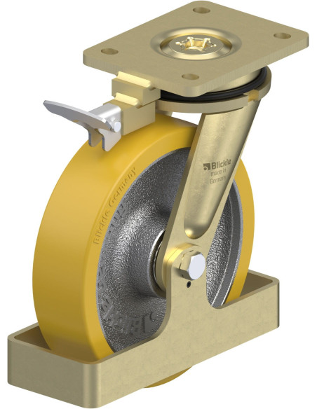 LS-GTH 200K-RI4-FS poliuretano ratukas su stabdžiais