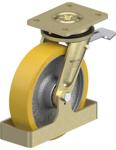 LS-GTH 200K-ST-FS poliuretano ratukas su stabdžiais