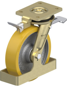 LS-GTH 200K-ST-RI4-FS poliuretano ratukas su stabdžiais