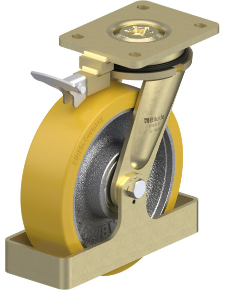 LS-GTH 201K-RI4-FS poliuretano ratukas su stabdžiais