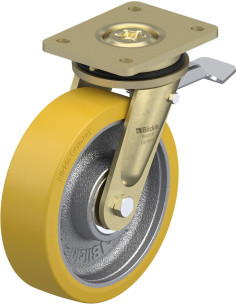 LS-GTH 201K-ST poliuretano pasukamas ratukas su stabdžiais