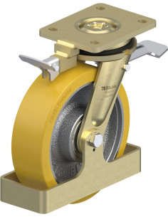 LS-GTH 201K-ST-RI4-FS poliuretano ratukas su stabdžiais