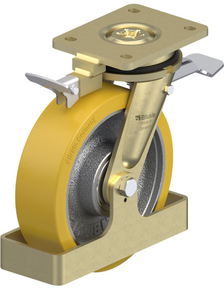 LS-GTH 201K-ST-RI4-FS poliuretano ratukas su stabdžiais