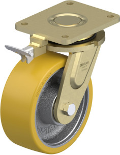 LS-GTH 202K-RI4 pasukamas poliuretano ratukas su stabdžiais