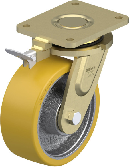 LS-GTH 202K-RI4 pasukamas poliuretano ratukas su stabdžiais