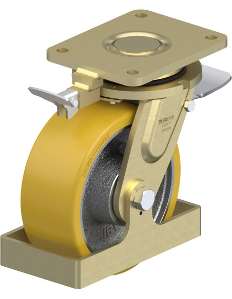 LS-GTH 202K-ST-RI4-FS poliuretano ratukas su stabdžiais