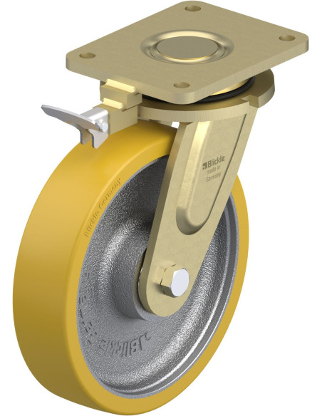 LS-GTH 250K-RI4 pasukamas poliuretano ratukas su stabdžiais