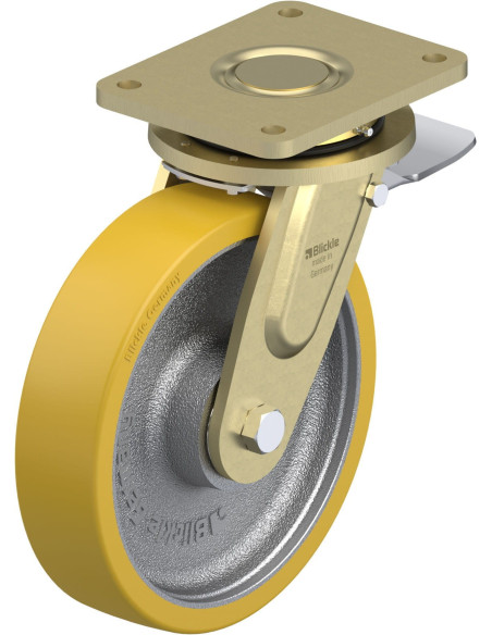 LS-GTH 250K-ST Poliuretano pasukamas ratukas su stabdžiais