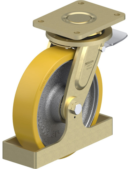 LS-GTH 250K-ST-FS poliuretano ratukas su stabdžiais