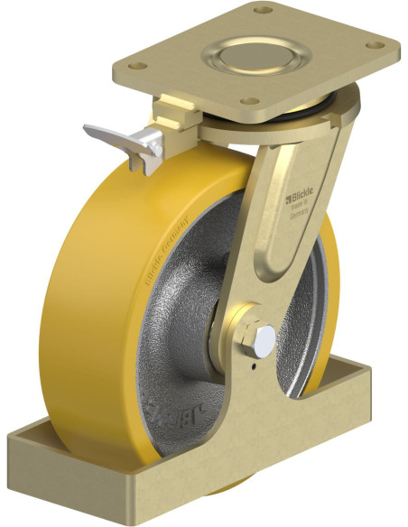 LS-GTH 252K-RI4-FS poliuretano ratukas su stabdžiais