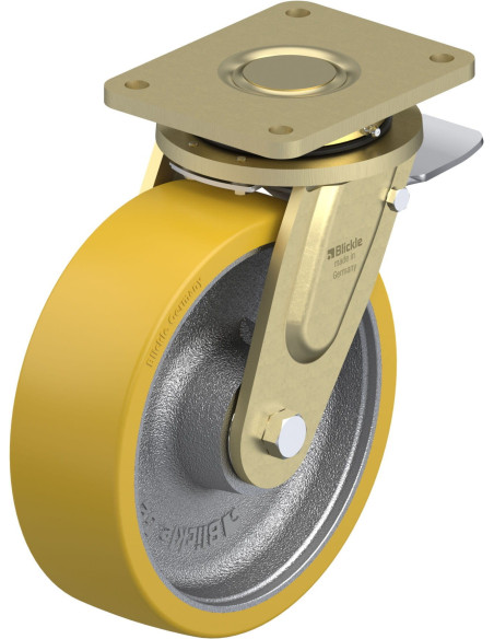 LS-GTH 252K-ST poliuretano ratukas su stabdžiais