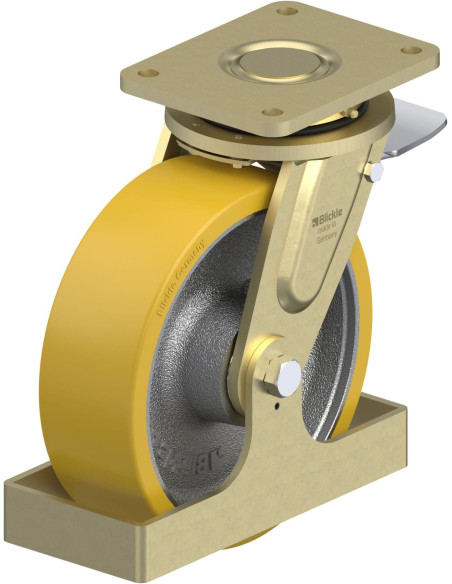 LS-GTH 252K-ST-FS poliuretano ratukas su stabdžiais