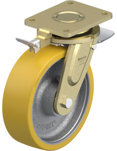 LS-GTH 252K-ST-RI4 poliuretano ratukas su stabdžiais