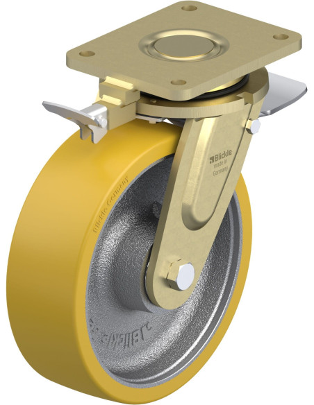 LS-GTH 252K-ST-RI4 poliuretano ratukas su stabdžiais