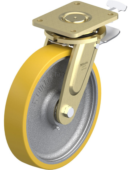 LS-GTH 300K-ST-RI4 poliuretano ratukas su stabdžiais