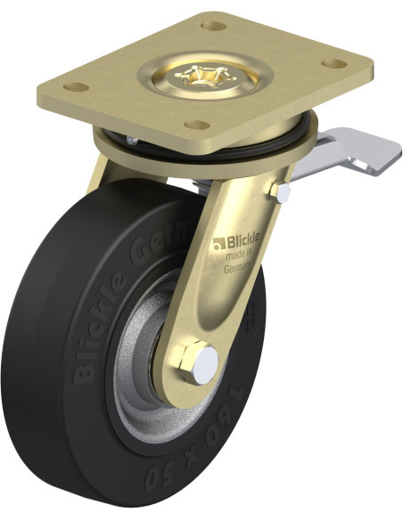 LS-SE 160K-ST pasukamas ratukas su stabdžiais, 160 mm