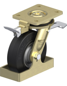 LS-SE 160K-ST-RI4-FS pasukamas ratukas su stabdžiais, 160 mm