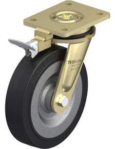 LS-SE 200K-RI4 pasukamas ratukas su stabdžiais, 200 mm