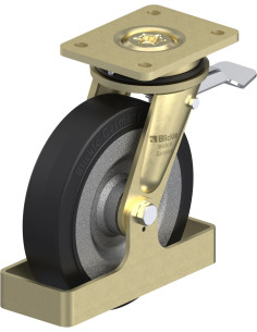 LS-SE 200K-ST-FS - pasukamas ratukas su stabdžiais, 200 mm