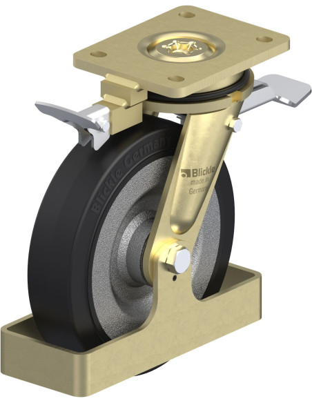 LS-SE 200K-ST-RI4-FS pasukamas ratukas su stabdžiais, 200 mm
