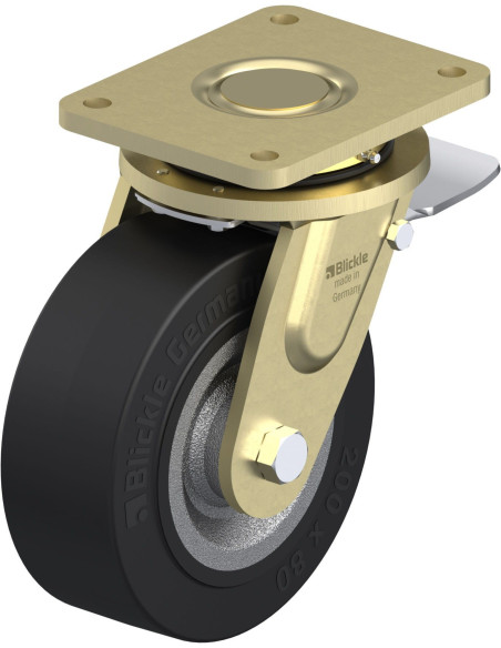 LS-SE 202K-ST pasukamas ratukas su stabdžiais, 200 mm