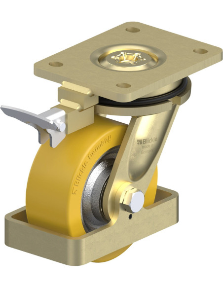 LS-SETH 125K-RI4-FS poliuretano pasukamas ratukas su