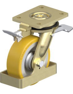 LS-SETH 150K-ST-RI4-FS poliuretano pasukamas ratukas su