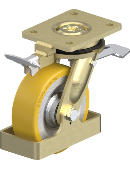 LS-SETH 150K-ST-RI4-FS poliuretano pasukamas ratukas su