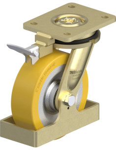 LS-SETH 160K-RI4-FS poliuretano ratukas su stabdžiais