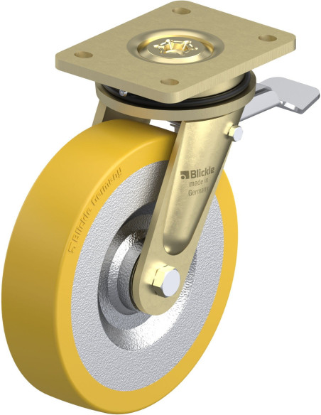 LS-SETH 200K-ST poliuretano ratukas su stabdžiais