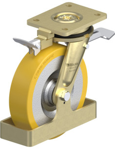 LS-SETH 200K-ST-RI4-FS poliuretano ratukas su stabdžiais