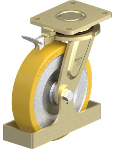 LS-SETH 250K-RI4-FS poliuretano ratukas su stabdžiais