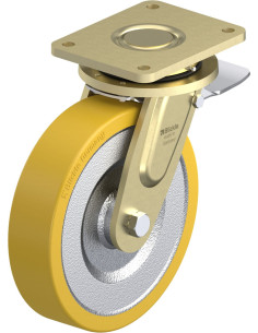 LS-SETH 250K-ST poliuretano ratukas su stabdžiais