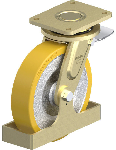 LS-SETH 250K-ST-FS poliuretano ratukas su stabdžiais