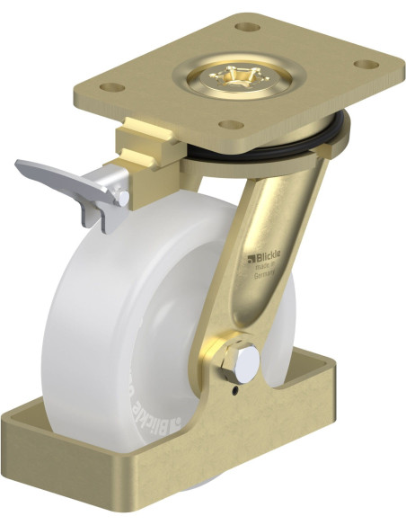 LS-SPO 150G-RI4-FS sintetinis ratukas su stabdžiais, 150 mm