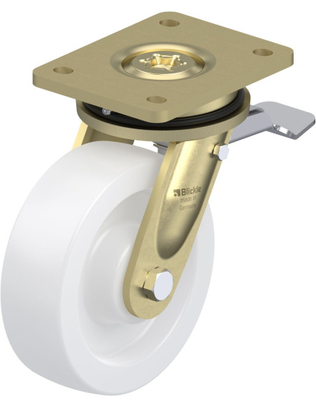 LS-SPO 160G-ST pasukamas ratukas su stabdžiais, 160 mm