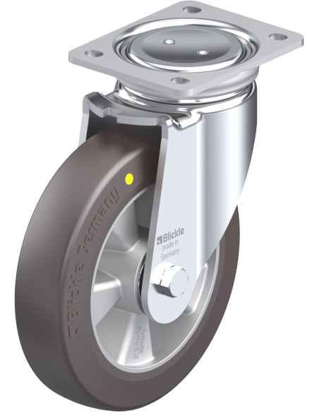 LUH-ALST 200K-AS antistatinis poliuretaninis ratukas 200 mm